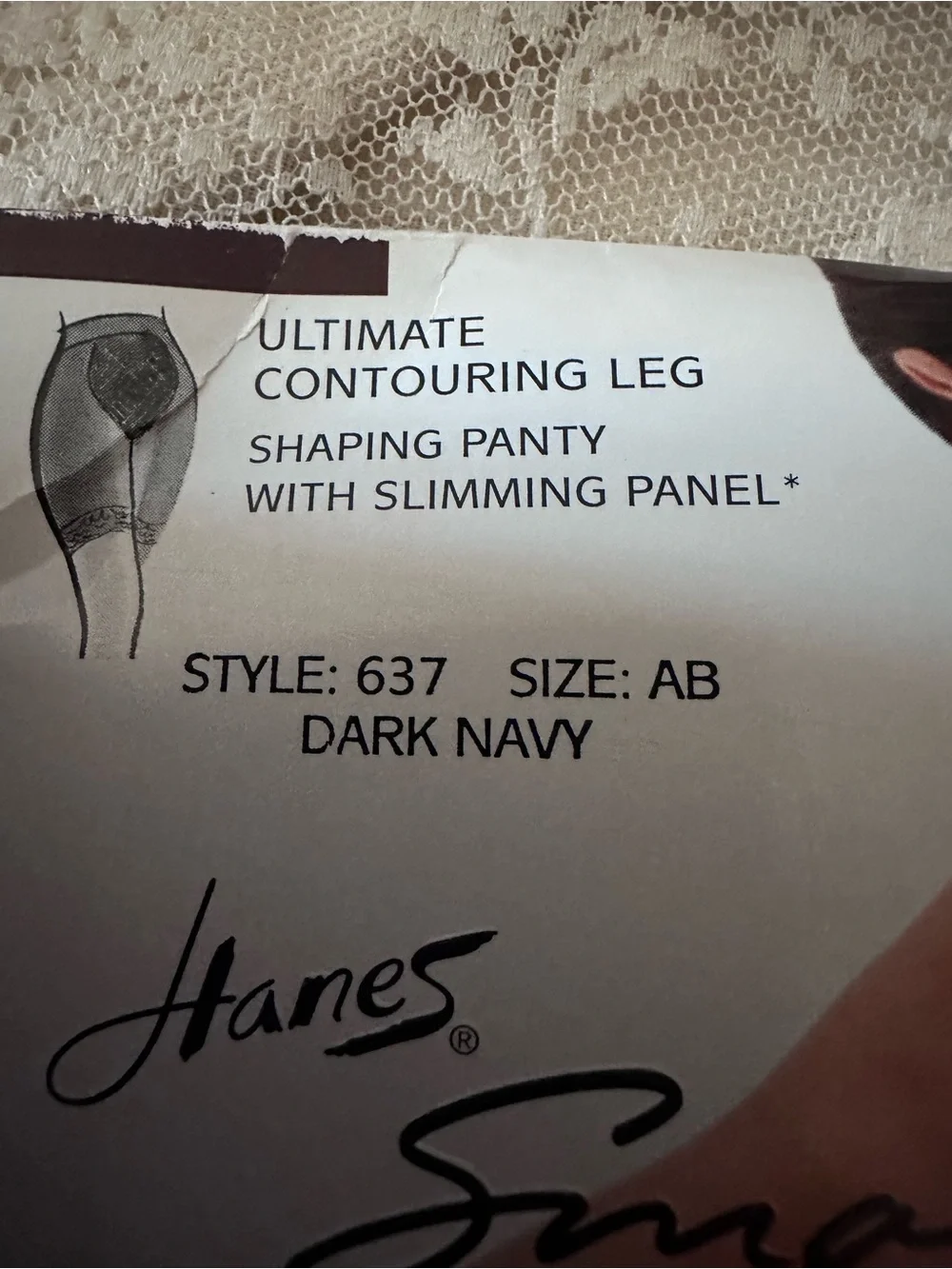 Hanes Smooth Illusions Contouring Collection Dark Navy  Size AB Style 637